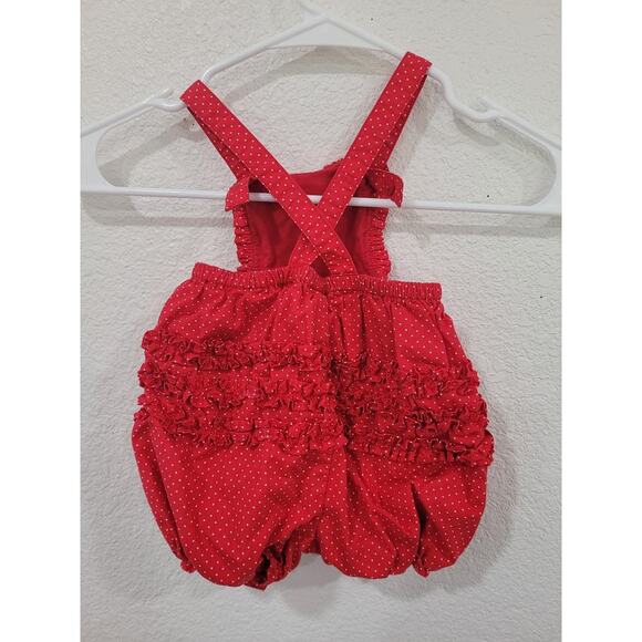 Janie and Jack‎ Red Polka Dot Baby Girl Bubble 6-12 Months Ruffle Butt #5 - Picture 2 of 4
